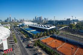 Is drinking a pacific ale by 4 pines brewing company at melbourne park. The National Tennis Centre At Melbourne Park