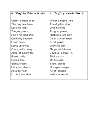 Dog By Valerie Worth Dog Poems Essential Questions Lesson