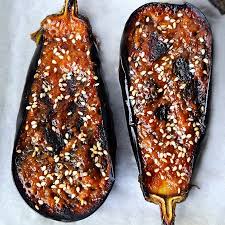 Nasu Dengaku Miso Glazed Eggplant Pickled Plum Food And Drinks Recipe Miso Recipe Food Recipes