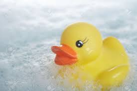 Rubber ducks naturally inspire water play that develops muscle strength and coordination. Yellow Rubber Duck Floating In Suds In Bathtub Stock Photo Picture And Royalty Free Image Image 2807898
