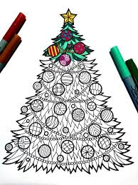 Christmas Tree Pdf Zentangle Coloring Page Etsy Christmas Tree Drawing Tree Drawings Pencil Tree Drawing