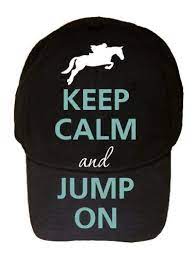 Keep Calm And Jump On Jockey And Horse Black 100 Cotton Adjustable Cap Hat Keep Calm Keep Calm And Love Cute Animals