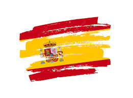 Bandera de españa de trazo de pincel | Vector Premium