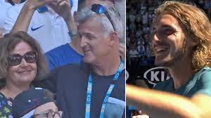 Competitive tennis player who finished 2018 ranked as the #15 men's player in the world by the association of tennis professionals. Australian Open Tennis 2019 Stefanos Tsitsipas Family Moment After Defeating Robert Bautista Agut To Make Semi Final Post Match Interview