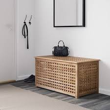 Hol Storage Table Acacia 98x50 Cm Ikea Table Storage Storage Bench With Baskets Ikea Storage