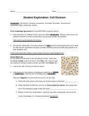 Student exploration cell division gizmo answer key / cell division gizmo docx name date student exploration cell division vocabulary ce. Cell Division Gizmo Docx Name Date Student Exploration Cell Division Vocabulary Cell Division Centriole Centromere Chromatid Chromatin Chromosome Course Hero