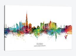 Skyline tower painting and communication tower painting experts professional tower painting and communication tower painting, licensed, and insured tower painters committed to faa and fcc regulations compliance. Dubai Skyline Canvas Art Print By Michael Tompsett Icanvas