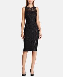 Lauren Ralph Lauren Sleeveless Lace Dress Black Sleeveless Lace Dress Cocktail Dress Lace