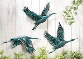 Set Of 3 Birds In Flight Metal 3d Wall Decor Hang Iron Home Decoration W Hooks Outdoor Wall Art Outdoor Metal Wall Art Flying Birds Wall Art