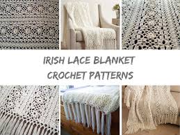 The ultimate all free knitting pattern collection featuring stunning afghans, throws and blankets with cable motifs. Irish Lace Blanket Free Crochet Patterns