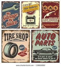 vintage car service metal signs and posters vector vintage car party car metal signs automobile baby shower