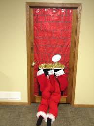 Santa Stuck In The Chimney Door Decorating Contest Christmas Door Decorating Contest Door Decorations