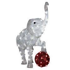 Gemmy Sparkle Elephant With Led Red Lights Christmas Yard Decoration Christmas Elephant Outdoor Christmas Decorations Outdoor Christmas