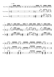 You will be able to read music written for piano, bass guitar and even cello! Drum Cadence Use In Parades Please Read The Description Sheet Music For Snare Drum Bass Drum Tenor Drum Percussion Trio Musescore Com