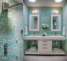 This room has endless possibilities as the tiles can be used in almost any room. 15 Beautiful Glass Bathroom Tile Designs