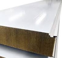 Paneles de pared de lana Mineral de alta densidad, Panel sándwich de lana  de roca tasado por fuego, 2 horas, en venta