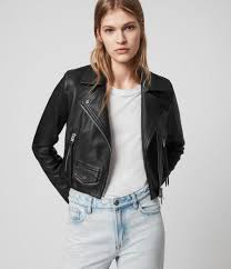 Allsaints Uk Womens Elora Leather Biker Jacket Black In 2020 Leather Jackets Women Fur Leather Jacket Biker Jacket