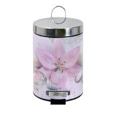 Completez L Ambiance Zen De Votre Salle De Bain En Choisissant Cette Poubelle 3 L A Pedale Ornee D Une Fleur Delicate Elle Contribuer Poubelle Abattant Wc Et Je M En Fous