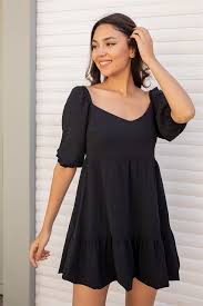 Etek Ucu Balon Mini Elbise Siyah 2020 Mini Elbise Elbise The Dress