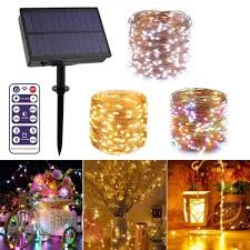 Onforu offer rgb fairy lights with battery operated, colors changing outdoor string lights, led starry lights with remote & timer, cool white & warm white. Copper Wire Solar Fairy Lights Led String Bright Christmas Decoration