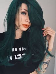 Cheveux Vert Sombre Hair Styles Green Hair Dark Green Hair