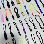New Arrived Custom Logo Zipper Accessories Black Zip Puller Rope Bag Cord  Made of Plastic Cheap String Zip Slider New Rubber PE
