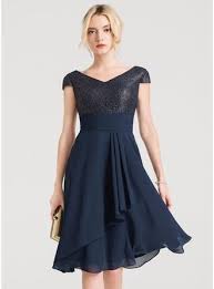 Au 205 00 A Line Princess V Neck Knee Length Chiffon Cocktail Dress With Cascading Ruffles Jj S House Chiffon Cocktail Dress Black Cocktail Dress Cocktail Dress