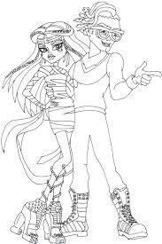 Elissabat, spectra vondergeist and jinafire long. Free Printable Monster High Coloring Pages Boo York Cleo And Deuce Monster High Coloring Page