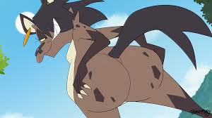 Rule 34 Dev - general:[anthro big_butt black_hair blue_sky  brown_body brown_fur butt female fur hair hand_on_butt  huge_butt looking_back low-angle_view outside rear_view sky  solo wide_hips] artist ...