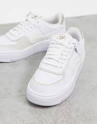 Womens air force 1 shadow trainers in white. Nike Air Force 1 Shadow Trainers In White And Cream From Asos On 21 Buttons