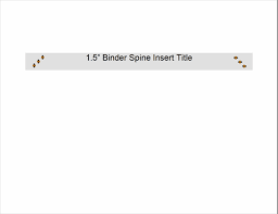 Down load or produce own binding spine label template and binder web templates, either for your property or to your office. 1 5 Binder Spine Insert