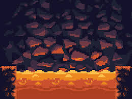 Lava Animation Pixel Art Landscape Pixel Art Games Pixel Art Characters