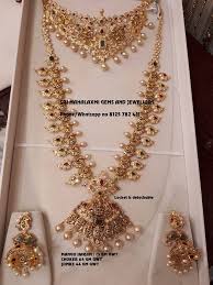 Sri Mahalaxmi Gems And Jewellers In 2020 Gold Bridal Necklace Bridal Gold Jewellery Gold Jewelry Fashion