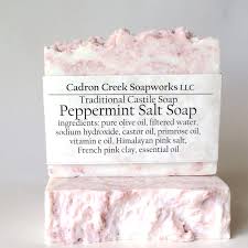 Salt Soap Peppermint Himalayan Salt Soap Soap Packaging Peppermint Pink Soap