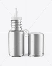 Metallic Opened Cosmetic Bottle Mockup In Bottle Mockups On Yellow Images Object Mockups