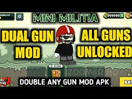 Mini militia one shot kill death mod hack download unlimited ammo+nitro doodle army 2 aka mini militia mod apk is the best online multiplayer gaming online. Da2 Mini Militia Dual Gun Mod Apk All Guns Unlocked Mod Double Any Gun Mod In Mm G Aadil Youtube