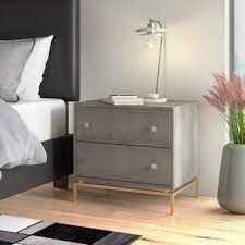 More than just a platform to perch reading lamps, glasses of water, and alarm clocks, nightstands help define the overall aesthetic in your bedroom or guest room. Sophia 2 Drawer Solid Wood Nightstand Reviews Allmodern Bedroom Night Stands Grey Bedroom Furniture Sets Grey Bedroom Furniture