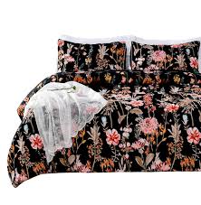 Black And White Floral Bedding Set Sexytown Lightweight Black Floral Comforter Set Queen Ultra Soft Bedding For Girls Women Reversible In 2020 Floral Comforter Sets Floral Comforter Girls Comforter Sets