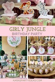 Birthday Theme Ideas For Girls Girly Jungle Birthday Party Kara S Party Ideas 2nd Birthday Party For Girl Wild Birthday Party 3rd Birthday Party For Girls