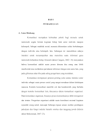 Kajian komunikasi dalam organisasi (sub kajian periku organisasi). Pdf Bab I