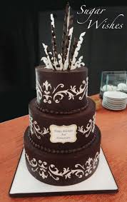 Anniversary Cake Chocolate Ganache Fondant Curled Ribbons Piped Royal Icing Cake My Birthday Cake Chocolate Ganache Frosting