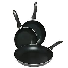 3 Piece Aluminum Professional Total Nonstick Frying Pan Set Fry Pan Frying Pan Cookware Set Dishwasher Safe Cooking Pan Fry Pan Set Cookware Set Nonstick