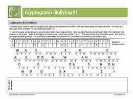 Themed crossword puzzles with a human touch. Free Cryptogram Puzzle Bullying By All For Wisdom Wisdom For All