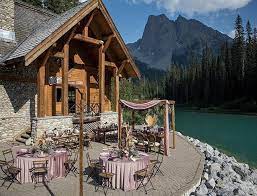 Banff Weddings Sharon Auld Naturallychicweddings Instagram Wedding Venue Canada Wedding Mountain Wedding Emer Patio Wedding Summer Patio Lake Lodge