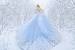 Blue Snowflake Wedding Dress