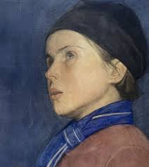 Wilhelmus Wouters Watercolor Portrait of a Boy with Book