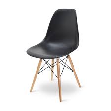 Dsw (dining side shell wood) er en variant af eames plastic side chair med en base af træ, som charles og ray eames først anvendte i 1951 til wire chair. Eames Dsw Zwart Eames Stoel Moderne Eetkamerstoelen Eames