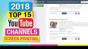 Would you rather learn by reading long blocks of text descriptions or watching visual explanations? Top 15 Screen Printing Youtube Channels To Follow In 2018
