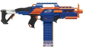 A boy firing a nerf gun in front of a spanish civil war bunker. Amazon Com Nerf Cs 18 N Strike Elite Rapidstrike Toys Games