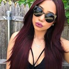 Cabello en tono vino tinto 😍😍
